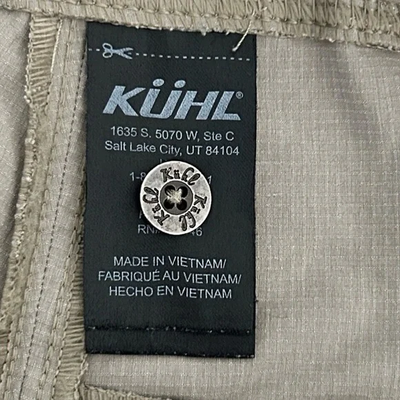 Kuhl Womens Horizn Shorts Size 6 Roll Hem Zip Pockets Hiking Outdoor Grey Khaki - Picture 10 of 14